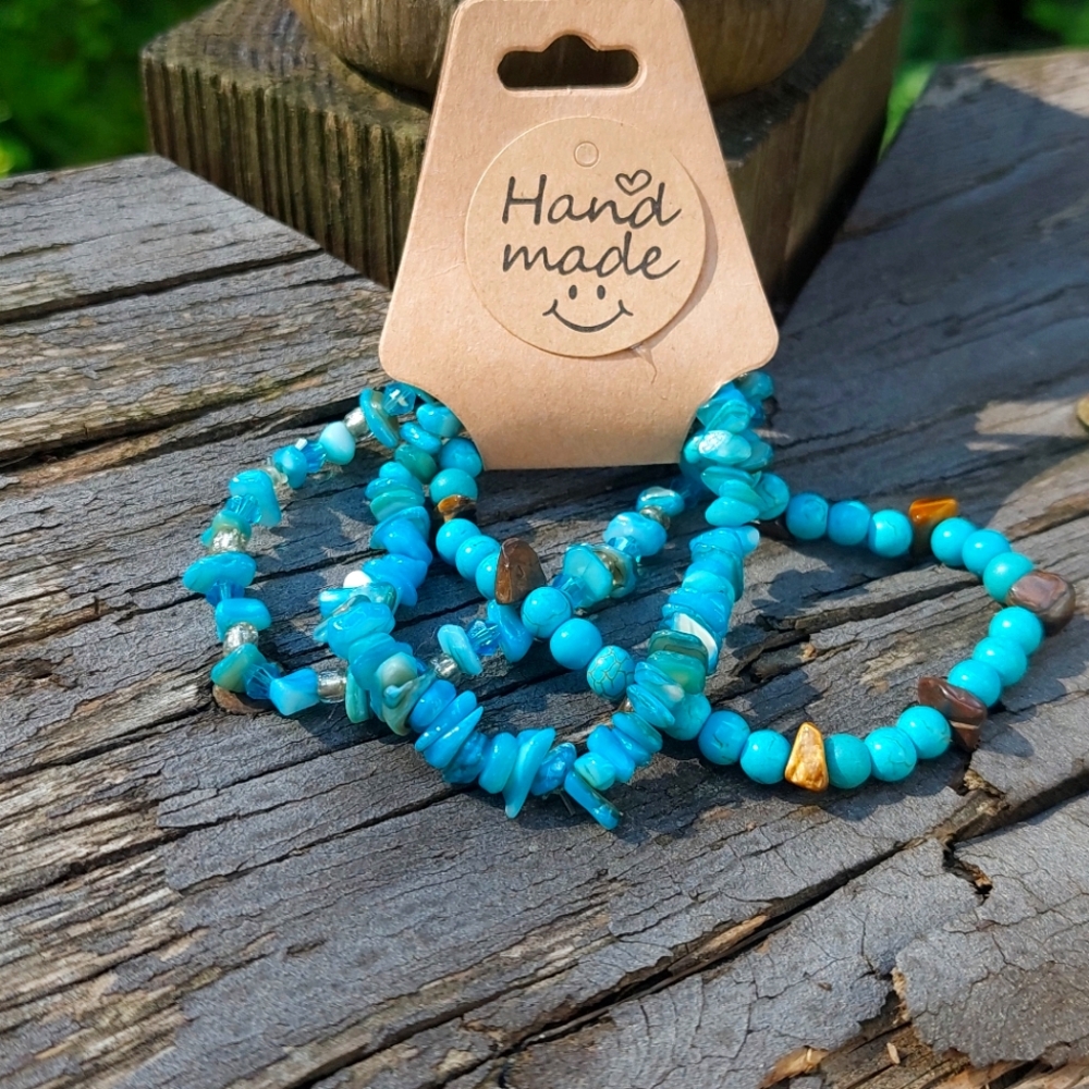 Handmade Turquoise Beaded Bracelet